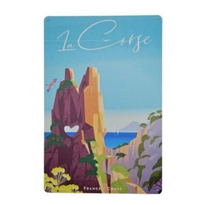 Plaque métallique Calanques de Piana - Corse