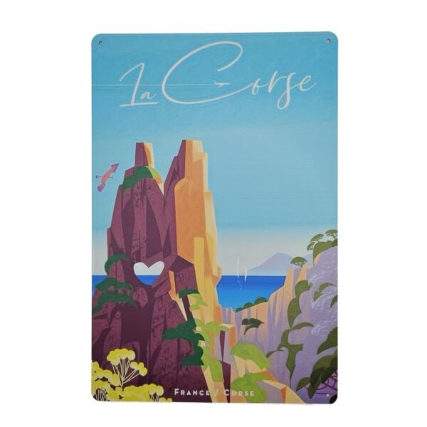 Plaque métallique Calanques de Piana - Corse