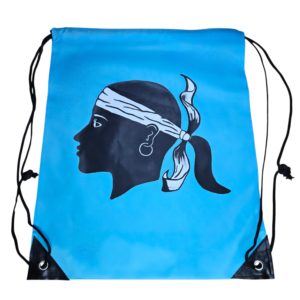 Sac à dos bleu ciel édition tête de Maure femme