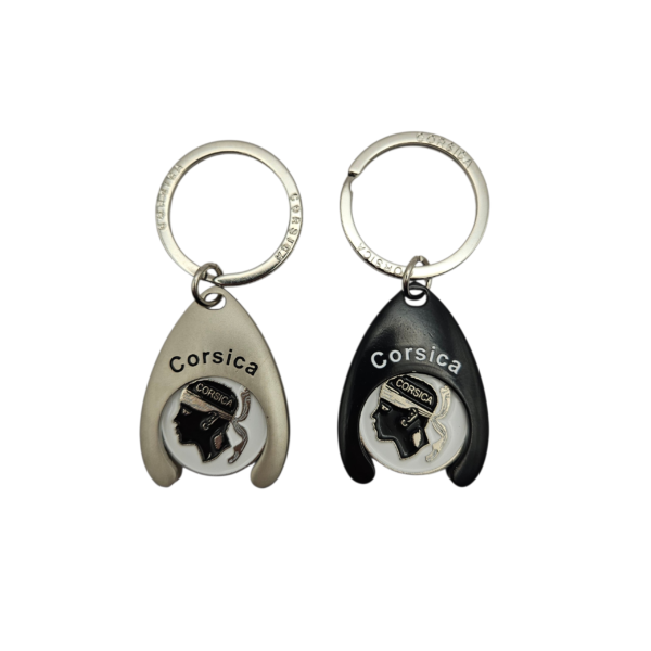 Porte clés avec jeton de caddie Corsica