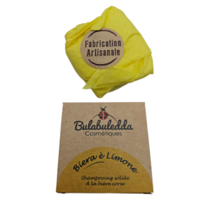 Shampoing solide à la Pietra et au citron fabriqué en Corse 80 gr