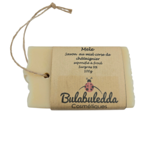 Savon solide au miel corse de châtaigniers saponifié à froid. Fabriqué en Corse. 100 gr