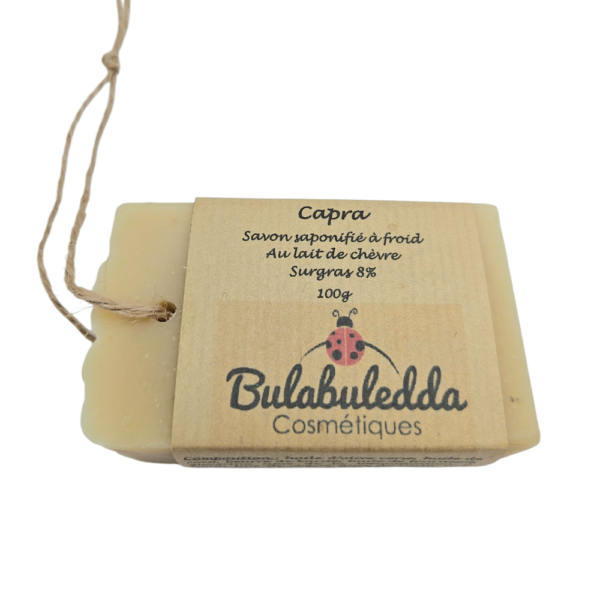 2026/03/1000104065.png Savon solide au lait de chèvre frais de Corse saponifié à froid. Fabriqué en Corse. 100 gr