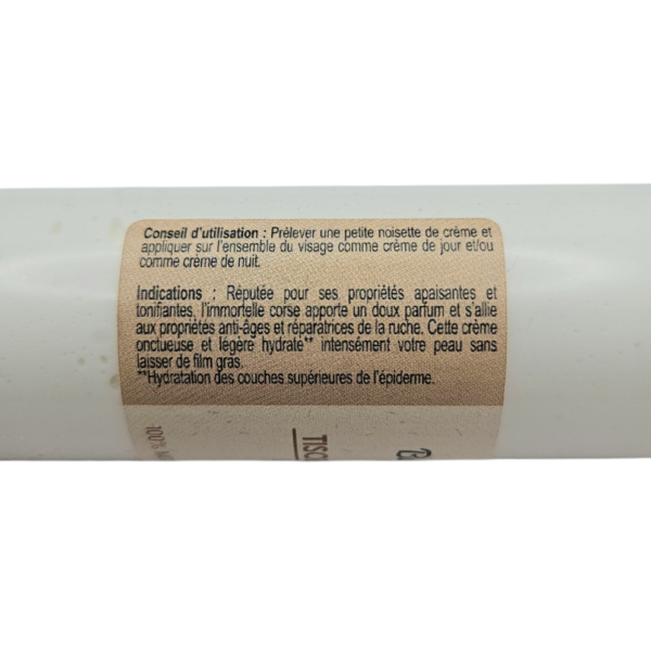 Tisoru di bugnu, crème visage jour et nuit à l'hydrolat d'immortelle corse . Fabriquée en Corse.  50 ml