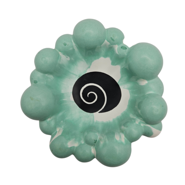 Pièce unique. Vide poche/cendrier motif oeil de Sainte Lucie. Création artisanale corse.