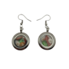 Pièces uniques. Boucles d'oreilles faites main. Véritable corail et œil de Sainte-Lucie.
Création artisanale corse.