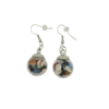 Pièces uniques. Boucles d'oreilles faites main. Oeil de Sainte-Lucie et verres polis.
Création artisanale corse.