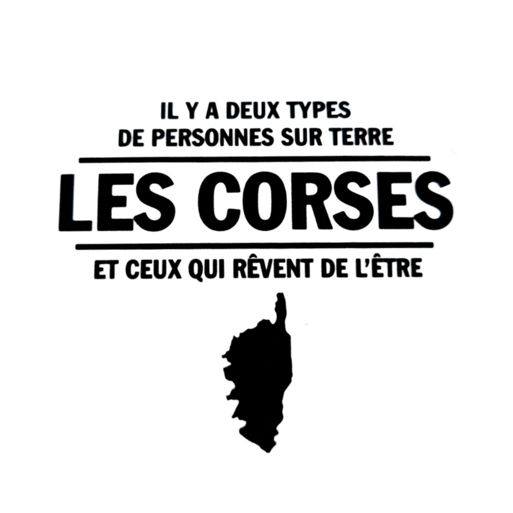 Autocollant message + Corse