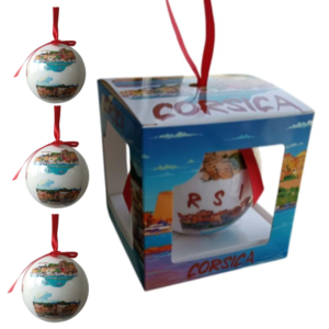 Lot de 3 Boules de Noël Corsica
