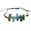 Pièce unique. Bracelet réglable fait main. Verres polis.
Création artisanale corse.