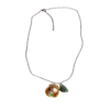 Pièce unique. Collier fait main. Véritable œil de Sainte-Lucie, coquillage, corail corse et verre poli.
Création artisanale corse.