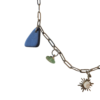 Pièce unique. Collier et bracelet fait main. Véritable œil de Sainte-Lucie et verres polis.
Création artisanale corse.